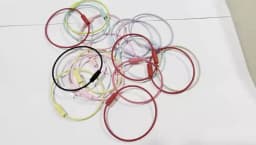 10pcs/lot 50mm Iron Key Ring Colorful Keychain Rings Screw Lock for Jewelry Making Keychain DIY Findings