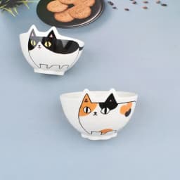 4 Inch Ceramic Bowl Korean Cartoon Cat Bowl Household Rice Bowls Children's Breakfast Tableware Home Kitchen Supplies Dinnerware
