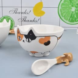 4 Inch Ceramic Bowl Korean Cartoon Cat Bowl Household Rice Bowls Children's Breakfast Tableware Home Kitchen Supplies Dinnerware
