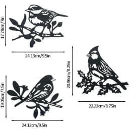 Metal Bird Wall Hanging Silhouette Art Home Decor Outdoor Indoor Hanging Pendant