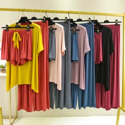 Fdfklak Short-Sleeved Shorts + Trousers Women 3 Pcs Home Suit Summer New Pajamas Modal Nightwear Pyjama Femme Sleeping Clothes