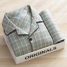 Plus Size Men Pyjamas Fall and Winter Plaid Simple Sleepwear Homewear Cardigan Button down Tops and Pants Nightwear Loungewear