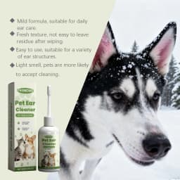 Pet Care Ear Drops Gently Cleaning Earwax Eliminating Odors Reducing Mite Infection Relieve Itching and Discomfort Pet Ear Fluid