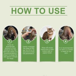 Pet Care Ear Drops Gently Cleaning Earwax Eliminating Odors Reducing Mite Infection Relieve Itching and Discomfort Pet Ear Fluid