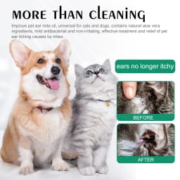 Pet Ear Drops Universal Anti Mites Yeast Ear Wax Remove Relieve Itching Ultra Soft Tip Deodorizing Dogs Cats Ear Care Solution
