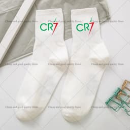 Cr7 Ronaldos Cotton Stockings Women Men Cute Socks Cartoon Anime Derivative Peripherals Football Sock Birthday Party Gifts