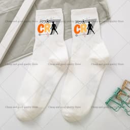 Cr7 Ronaldos Cotton Stockings Women Men Cute Socks Cartoon Anime Derivative Peripherals Football Sock Birthday Party Gifts
