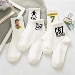 Cr7 Ronaldos Cotton Stockings Women Men Cute Socks Cartoon Anime Derivative Peripherals Football Sock Birthday Party Gifts