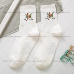 Cr7 Ronaldos Cotton Stockings Women Men Cute Socks Cartoon Anime Derivative Peripherals Football Sock Birthday Party Gifts