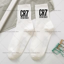 Cr7 Ronaldos Cotton Stockings Women Men Cute Socks Cartoon Anime Derivative Peripherals Football Sock Birthday Party Gifts
