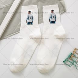 Cr7 Ronaldos Cotton Stockings Women Men Cute Socks Cartoon Anime Derivative Peripherals Football Sock Birthday Party Gifts