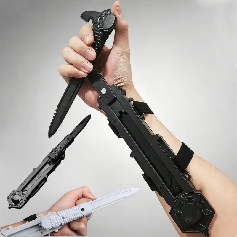 Assassin's Sleeve Sword Retractable Rotatable BladeToy Swords Child Toy Interactive Cosplay Props Game Toy Birthday Party Gift