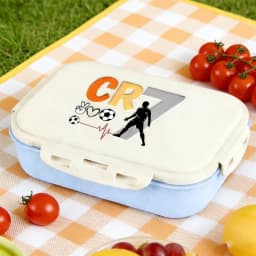 Football Player CR7 Student Lunch Box Cristiano Ronaldo Boy Girl Bento Case Home Office Outdoor Picnic Lunch Boxes Kids Gift
