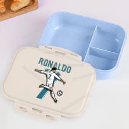 Football Player CR7 Student Lunch Box Cristiano Ronaldo Boy Girl Bento Case Home Office Outdoor Picnic Lunch Boxes Kids Gift