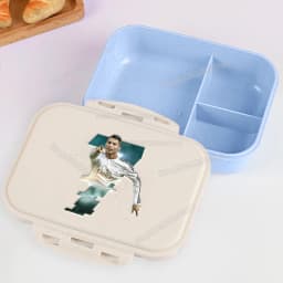 Football Player CR7 Student Lunch Box Cristiano Ronaldo Boy Girl Bento Case Home Office Outdoor Picnic Lunch Boxes Kids Gift