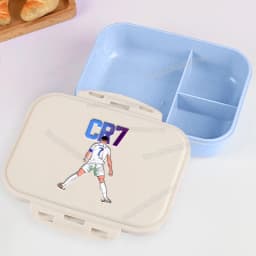 Football Player CR7 Student Lunch Box Cristiano Ronaldo Boy Girl Bento Case Home Office Outdoor Picnic Lunch Boxes Kids Gift