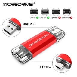 TYPE C USB 2.0 Flash Drive OTG Pen Drive 128GB 64GB 32GB 16GB 8GB 4GB External Storage Pendrive for SmartPhone/PC