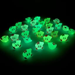 10pcs Star Kirby Action Figure Luminous Kirby accessories Decor DIY Resin Keychain Anime Figure Kids Birthday Xmas Gift Toys