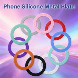 1/3/5pcs Phone Silicone Metal Plates for Magsafe Universal Ultra-thin Sticker Plate for Wireless Charging Iron Sheets for iPhone