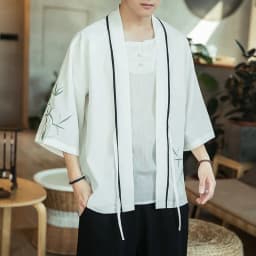 Japanese Kimono Traditional Yukata Kimono Cardigan Men Beach Thin Asian Clothes Japan Kimonos Male Fashion Casual Cardigan Shirt