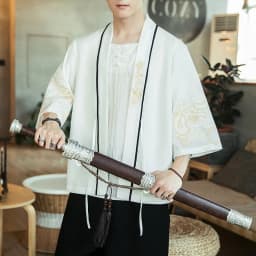 Japanese Kimono Traditional Yukata Kimono Cardigan Men Beach Thin Asian Clothes Japan Kimonos Male Fashion Casual Cardigan Shirt