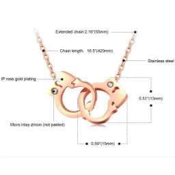 HOT Stainless steel Handcuff Pendant Necklace For Women Girls Steampunk Fashion Jewelry Lover's  Valentine's Day Gifts NEW