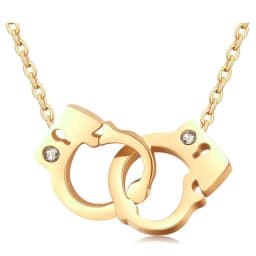 HOT Stainless steel Handcuff Pendant Necklace For Women Girls Steampunk Fashion Jewelry Lover's  Valentine's Day Gifts NEW