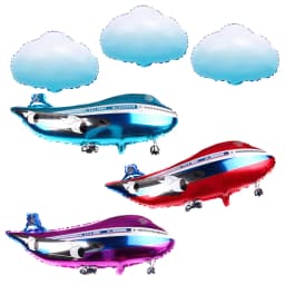 Airplane Birthday Decoration Happy Birthday Banner Airplane Garland Foil Latex Balloon Kids Plane Theme Party Baby Shower Supply