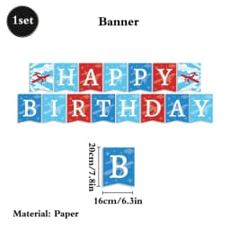 Airplane Birthday Decoration Happy Birthday Banner Airplane Garland Foil Latex Balloon Kids Plane Theme Party Baby Shower Supply