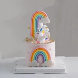 Rainbow Unicorn Themed Star Cloud Cake Decor Birthday Party Supplies Baby Shower 1st Birthday Party Cake Decoratings Kids Gifts