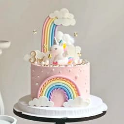 Rainbow Unicorn Themed Star Cloud Cake Decor Birthday Party Supplies Baby Shower 1st Birthday Party Cake Decoratings Kids Gifts