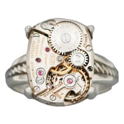 Vintage Mechanical Gear Rings for Women Stainless Steel Steam Cyberpunk Style Machine Shaped Punk Jewelry Creative Gift for Boys