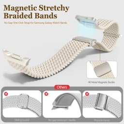 Magnetic Braided Band For Samsung Galaxy Watch 9 8 Strap 44mm 40mm Nylon Bracelet Correa Pulseira Galaxy Watch 8 Classic 46mm