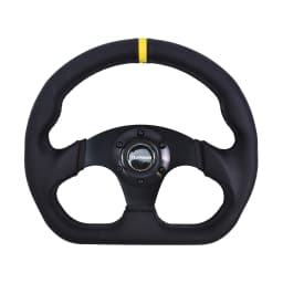 TIYPEOR 330mm13Inch Racing Drift Flat Steering Wheel Black Stitching Steering Wheel Fit Car and Simulation Racing Game