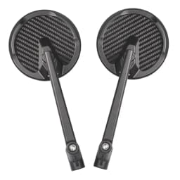 Carbon Fiber Aluminum Alloy Motorcycle Rearview Mirror M8 M10 Convex Side Mirror Universal Scooter Cruiser Motorbike Accessories