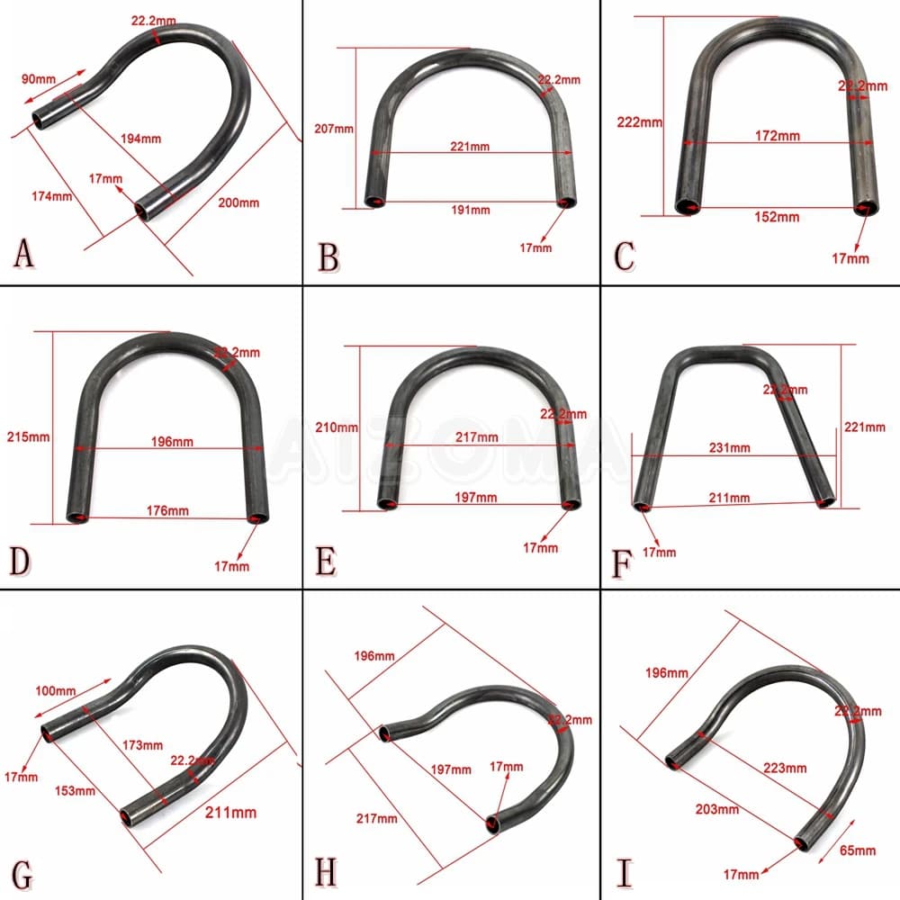 Steel Cafe Racer 7/8'' Tube Rear Seat Frame Hoop Brat Style Loop Universal For Harley Yamaha Honda Suzuki Kawasaki Ducati BMW