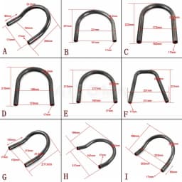 Steel Cafe Racer 7/8'' Tube Rear Seat Frame Hoop Brat Style Loop Universal For Harley Yamaha Honda Suzuki Kawasaki Ducati BMW
