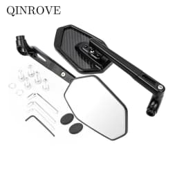 Carbon Fiber Aluminum Alloy Motorcycle Side Mirror 8/10mm Universal Side Mirror For Suzuki GSR 600 750 Yamaha XSR MT 07 09 FZ8