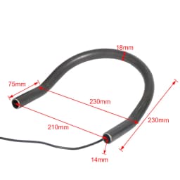 Motorbike 7/8" Flat Upswept Tube Seat Loop Rear Frame Hoop with LED Tail Light Cafe Racer for Honda CB CD Yamaha XS Suzuki GS