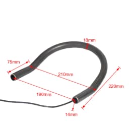 Motorbike 7/8" Flat Upswept Tube Seat Loop Rear Frame Hoop with LED Tail Light Cafe Racer for Honda CB CD Yamaha XS Suzuki GS