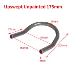Motorbike 7/8" Flat Upswept Tube Seat Loop Rear Frame Hoop with LED Tail Light Cafe Racer for Honda CB CD Yamaha XS Suzuki GS