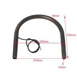 Motorbike 7/8" Flat Upswept Tube Seat Loop Rear Frame Hoop with LED Tail Light Cafe Racer for Honda CB CD Yamaha XS Suzuki GS