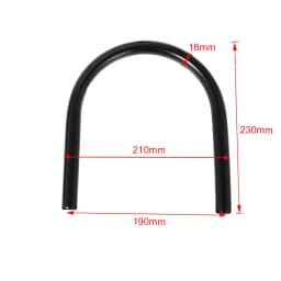 Motorbike 7/8" Flat Upswept Tube Seat Loop Rear Frame Hoop with LED Tail Light Cafe Racer for Honda CB CD Yamaha XS Suzuki GS
