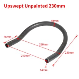 Motorbike 7/8" Flat Upswept Tube Seat Loop Rear Frame Hoop with LED Tail Light Cafe Racer for Honda CB CD Yamaha XS Suzuki GS