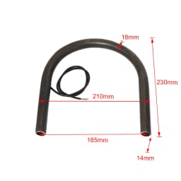 Motorbike 7/8" Flat Upswept Tube Seat Loop Rear Frame Hoop with LED Tail Light Cafe Racer for Honda CB CD Yamaha XS Suzuki GS