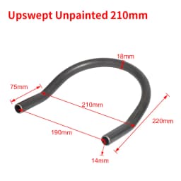 Motorbike 7/8" Flat Upswept Tube Seat Loop Rear Frame Hoop with LED Tail Light Cafe Racer for Honda CB CD Yamaha XS Suzuki GS