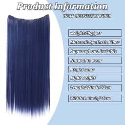 22inchs Colorful Straight Clip-in Hair Extension For women Long Synthetic Hairpiece Heat-resistant Easy to wear-Daily/Festival