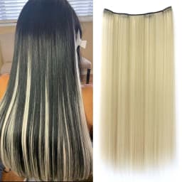 22inchs Colorful Straight Clip-in Hair Extension For women Long Synthetic Hairpiece Heat-resistant Easy to wear-Daily/Festival