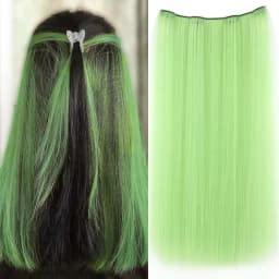 22inchs Colorful Straight Clip-in Hair Extension For women Long Synthetic Hairpiece Heat-resistant Easy to wear-Daily/Festival