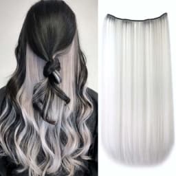 22inchs Colorful Straight Clip-in Hair Extension For women Long Synthetic Hairpiece Heat-resistant Easy to wear-Daily/Festival